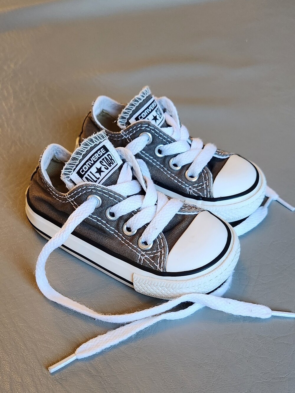 Converse All Star Grey Infant Sneaker Size 4